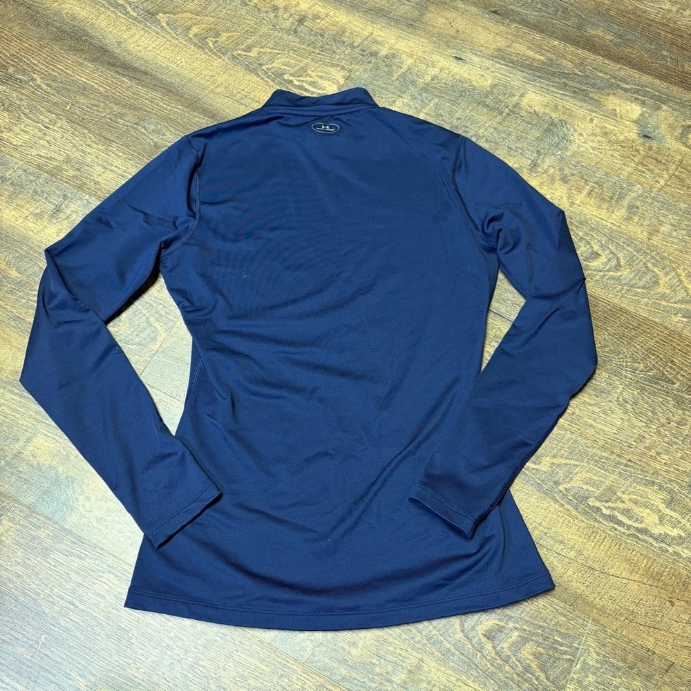 Under armour ColdGear Fitted Mockneck Shirt Women's Medium Blue Base Layer Ski - Picture 7 of 8